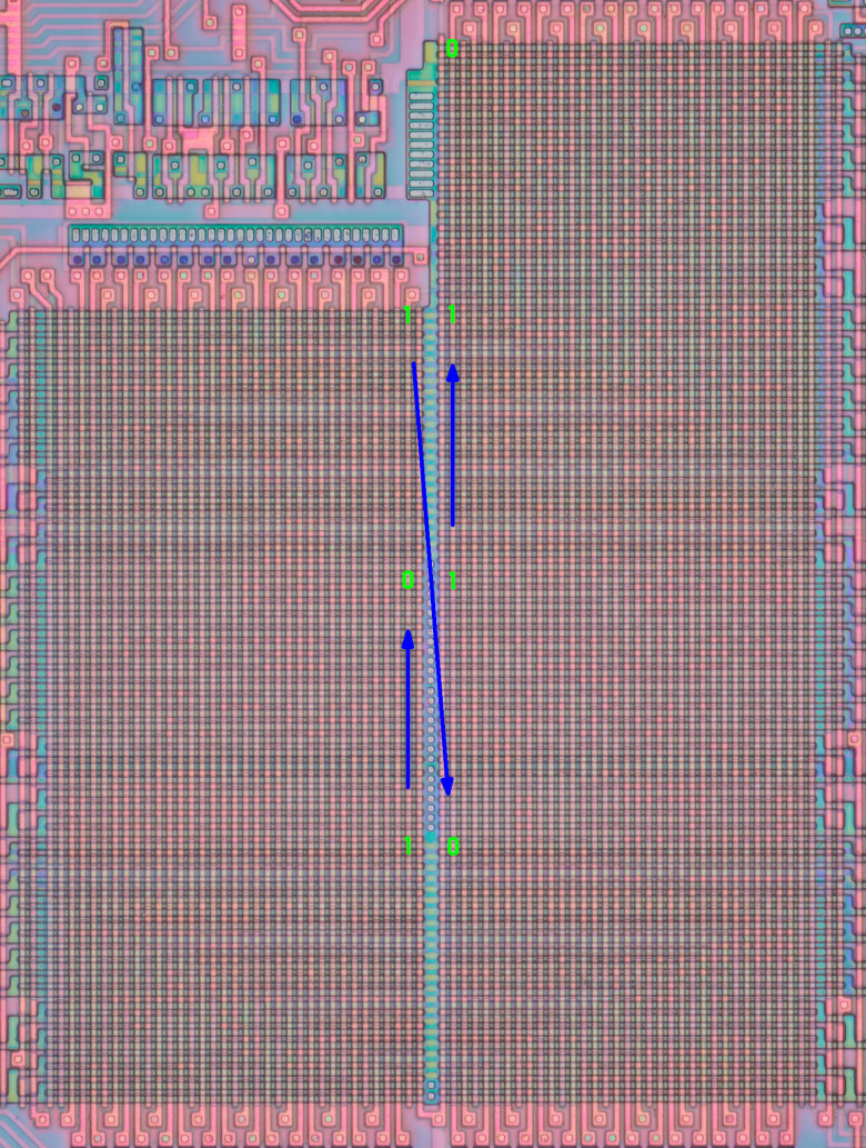ROM with metal layer removed
