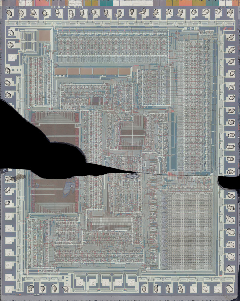 Die photo of the Brick Game 8 in 1 E-88 microcontroller