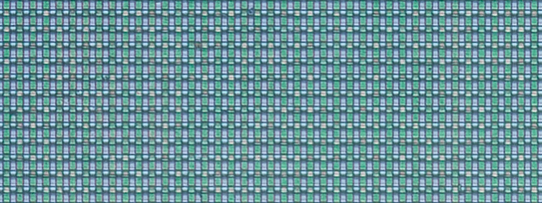Photo of a ROM section under angled light from a vertical illuminator.