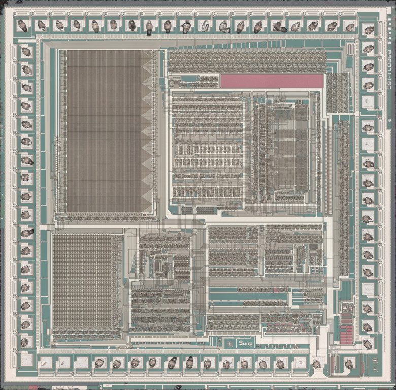 Sunplus chip with PA2071-160 marking on the die